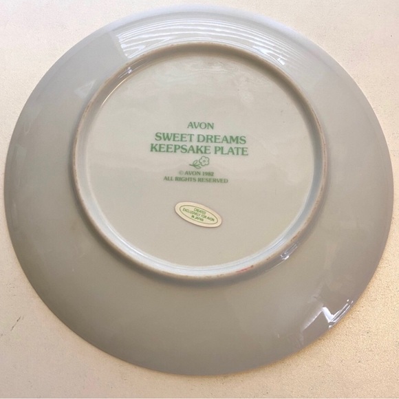 Avon 1982 Keepsake Personalize able sleeping bunny Collectible Plate - Picture 3 of 8